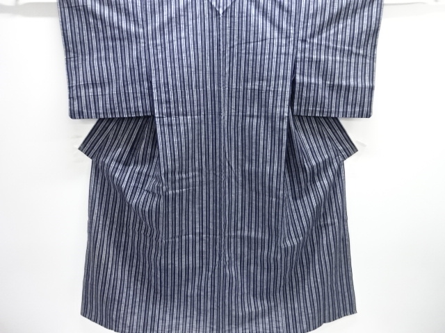 アンティーク　縞木綿単衣着物